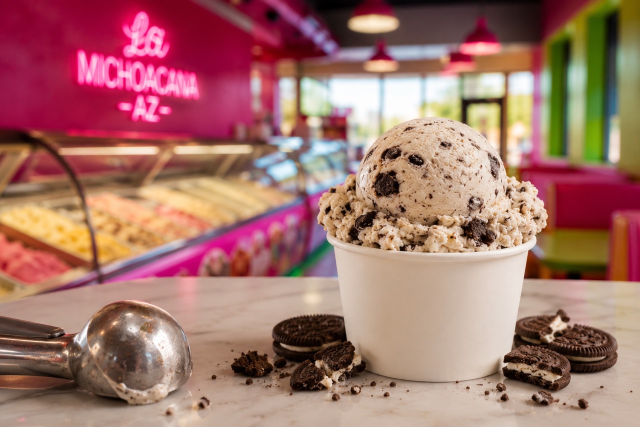 cookies and cream ice cream at La Michoacana AZ